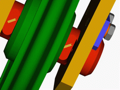 2000 - COMPENSATING BLOCK - Strain gage measurement of rope force - 3D model - Pro/ENGINEER 2000i