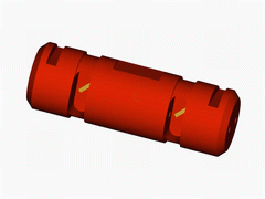 2000 - COMPENSATING BLOCK - Strain gage measurement of rope force - 3D model - Pro/ENGINEER 2000i