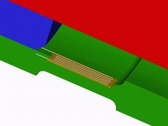 2000 - COMPENSATING BLOCK - Strain gage measurement of rope force - 3D model - Pro/ENGINEER 2000i