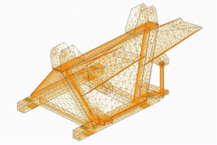 2002 - CONCRETE MIXER AM-190 - Back traverse - FEM model - Shell, solid and contact elements - Pro/MECHANICA 2001 - VSS, a.s. Koice - AXYZ Awards 2001