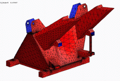 2002 - CONCRETE MIXER AM-190 - Back traverse - FEM model - Shell, solid and contact elements - Buckling - Pro/MECHANICA 2001 + Cosmos/M 2.6 - VSS, a.s. Koice - AXYZ Awards 2001
