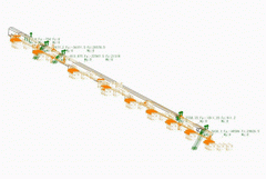 2002 - CONCRETE MIXER AM-190 - Frame - FEM model - Load plot - Pro/MECHANICA 2001 - VSS, a.s. Koice - AXYZ Awards 2001
