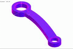 2002 - MOWING MACHINE - Connecting-rod - FEM model - Solid elements - Buckling - Pro/MECHANICA 2001 + Cosmos/M 2.6