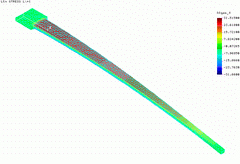2002 - CONSTANT STRENGTH BEAM - FEM model - Solid elements - Stress plot - Cosmos/M 2.7