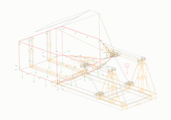 2003 - CONTAINER SPZ 55 - FEM model - Shell elements - Load plot - Hydrostatic pressure - Pro/MECHANICA 2001 - VSS, a.s. Koice