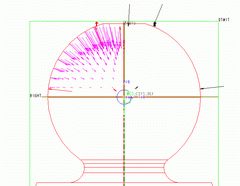 2003 - HYDRAULIC SERVOACTUATOR - Ball pivot - Contact pressure - Alternative 1 - FEM model - Load plot - Pro/MECHANICA 2001