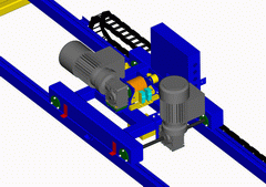 2003 - LABORATORY OVERHEAD CRANE - 3D model - Crane crab - Pro/ENGINEER 2001 - KKDaL SjF TU Koice