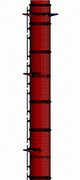 2004 - STEEL STACK KRV 2200/40000 - FEM model - Shell elements - Mesh - Pro/MECHANICA Wildfire 2.0 + Cosmos/M 2.85 - Istroenergo Group, a.s. Levice - Industriepark Oberbruch, Germany