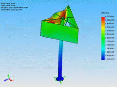 2005 - Billboard - CFD and FEM model - FEM analysis (pressure from CFD analysis) - Displacement plot - SolidWorks 2005 + CosmosFloWorks 2005 + CosmosWorks 2005