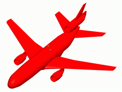 2005 - Aeroplane DC-10 - 3D model - Pro/ENGINEER Wildfire 2.0