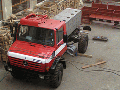 2005 - FIRE FIGHTING TANK FOR MERCEDES UNIMOG U4000L - 2000 dm3 - Production of prototype - Stainless steel tank - TT Koice